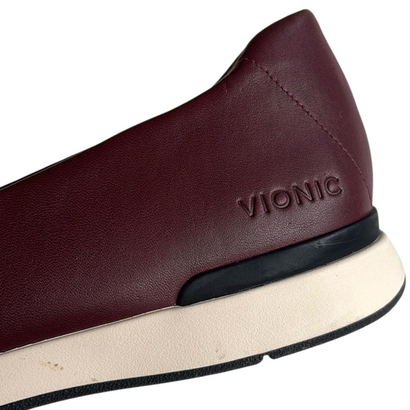 EUC Vionic Leather Cameo Slip-On Sneakers Wine Camo Size 11 Retail $129 - Picture 6 of 9